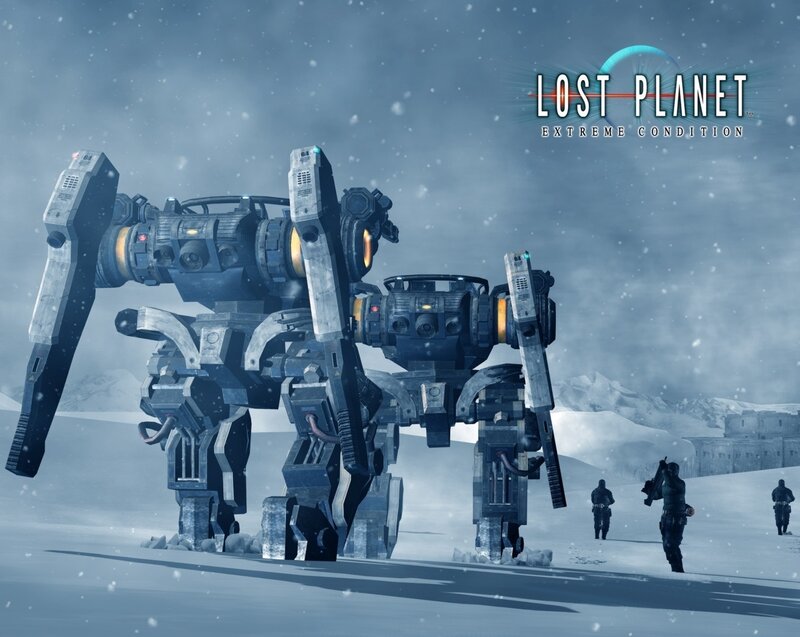 Mech in Snowy Landscape