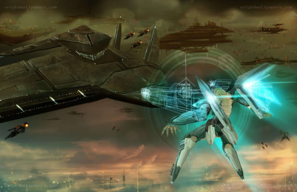 mech in space battle