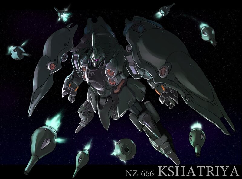 Mech in space with projectiles