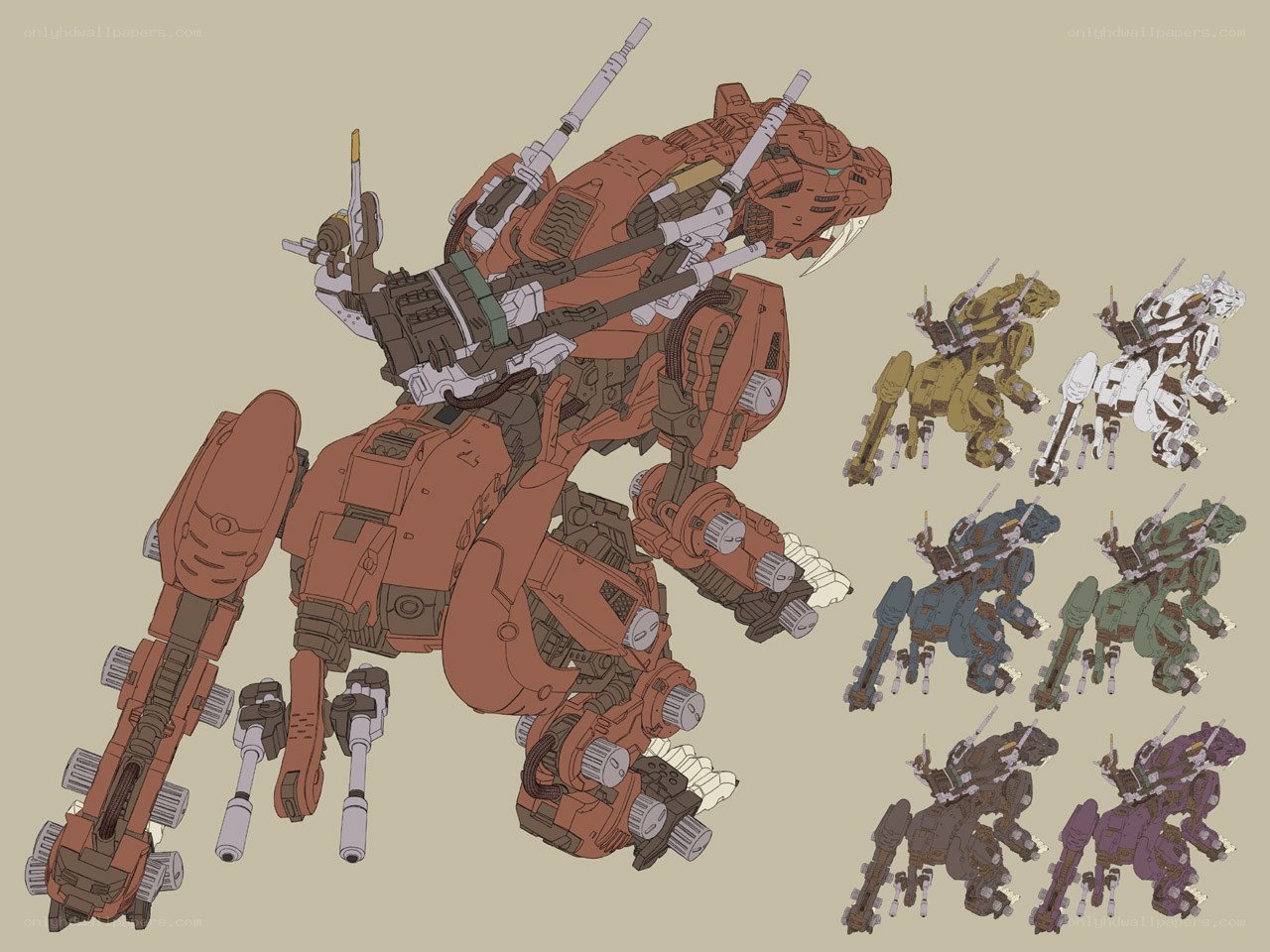 mech lion concept art