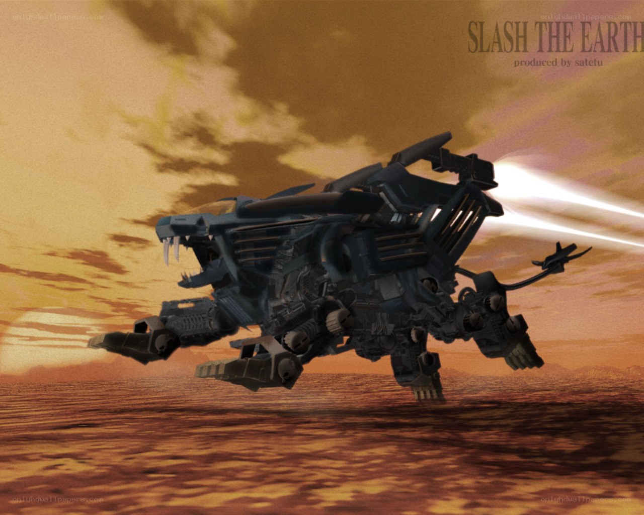 mech lion in desert