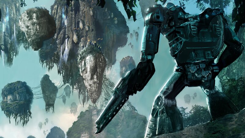 Mech on Floating Island — Green