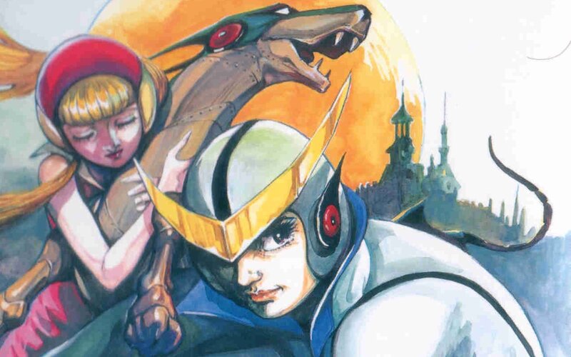 mech pilot and girl with dragon