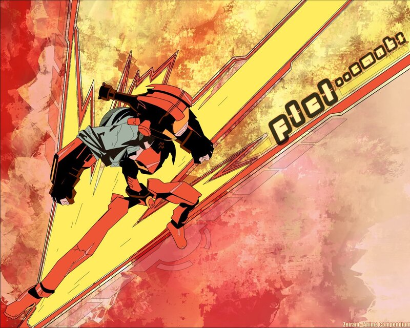 Mech Pilot in Action — Red, Dramatic, Anime