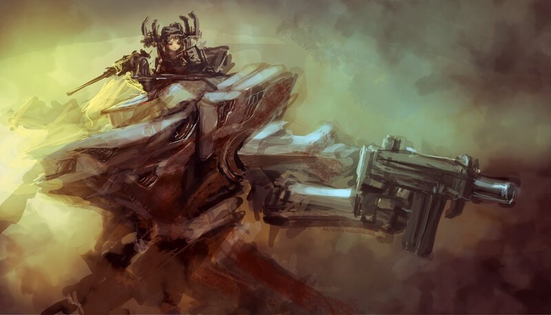 Mech Pilot in Combat — Brown
