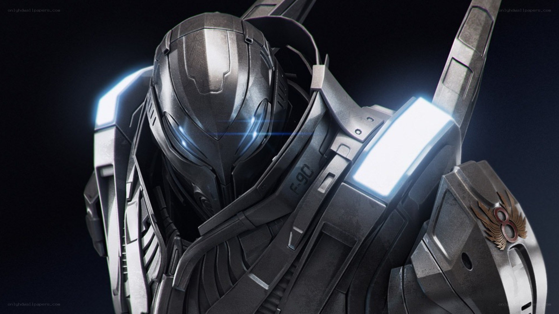 mech pilot in futuristic armor
