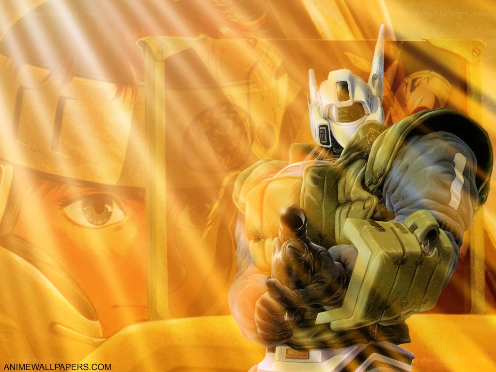mech pilot in golden light
