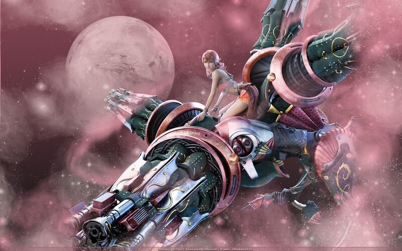 mech pilot in space