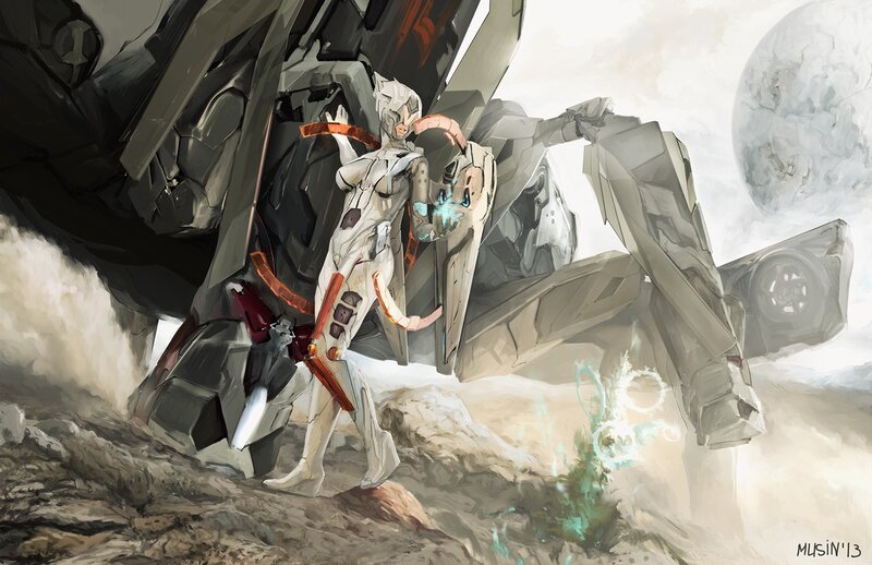 mech pilot on alien planet