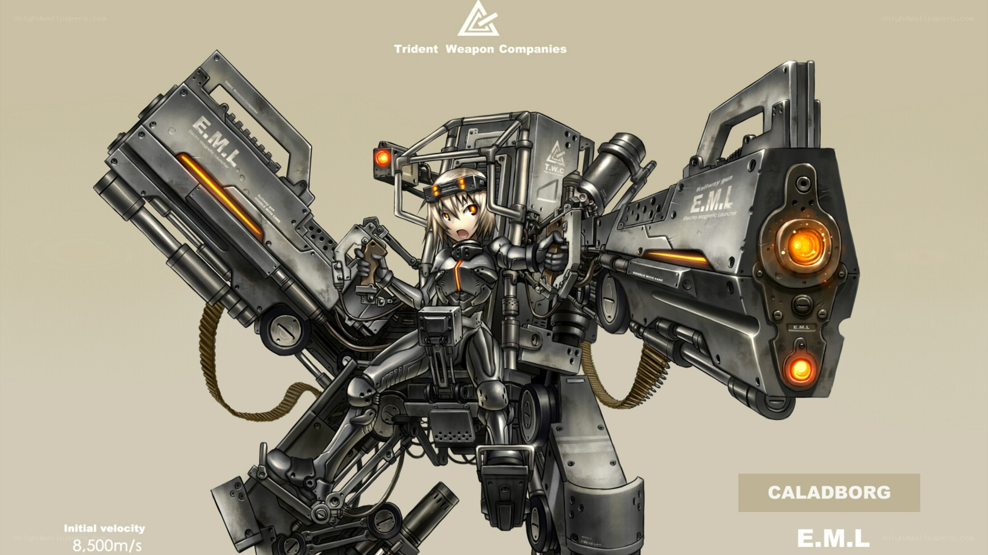 mech pilot with dual cannons