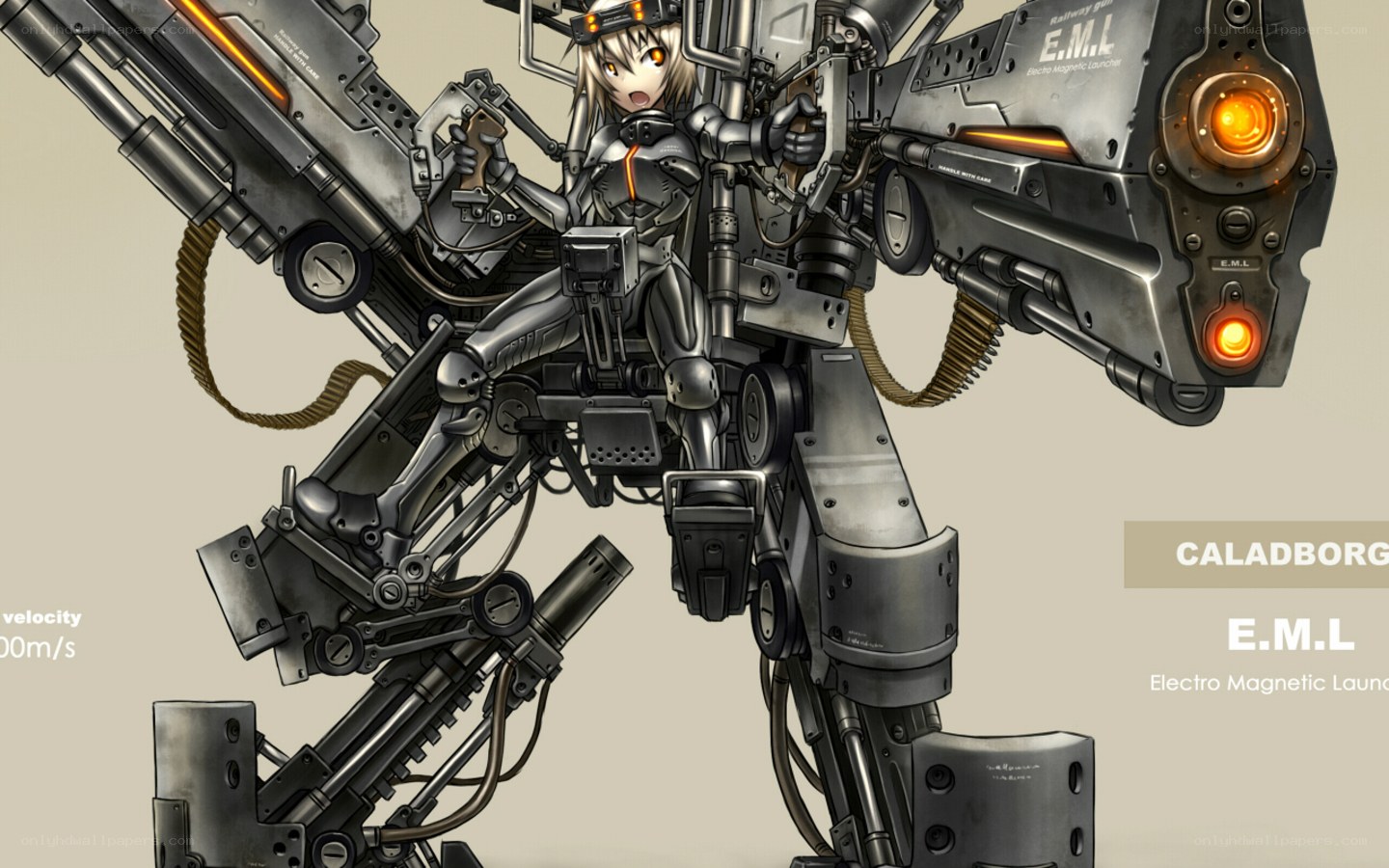 mech pilot with E.M.L.