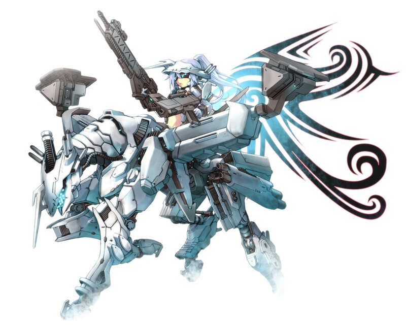 Mech Pilot with Long Hair — White