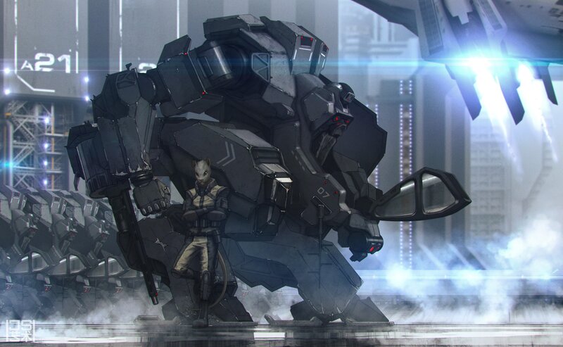 Mech Pilot with Robot