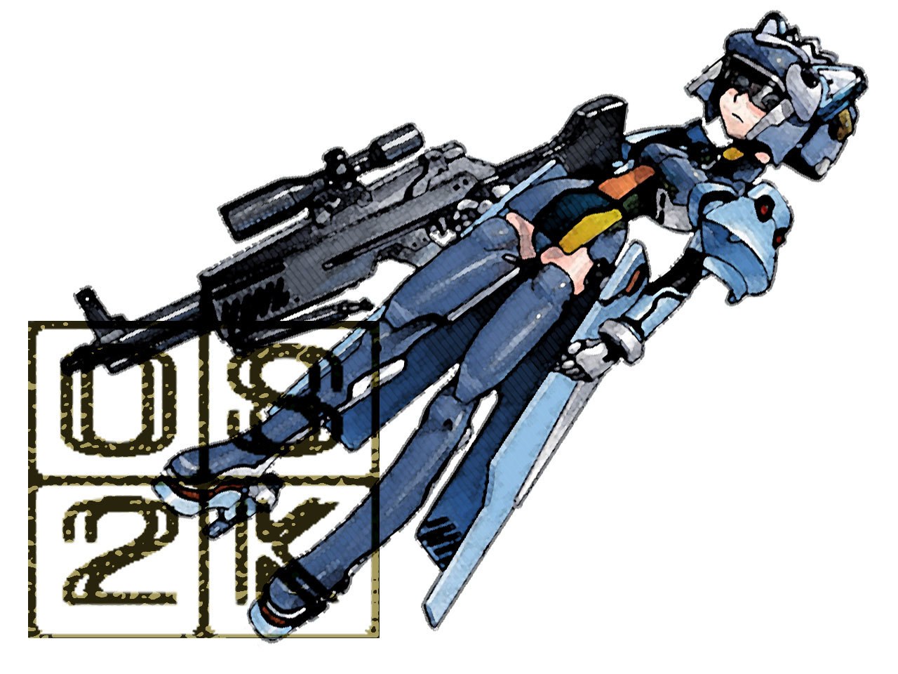 mech pilot with sniper rifle