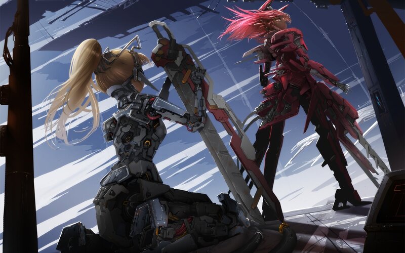 Mech Pilots in Combat — Red