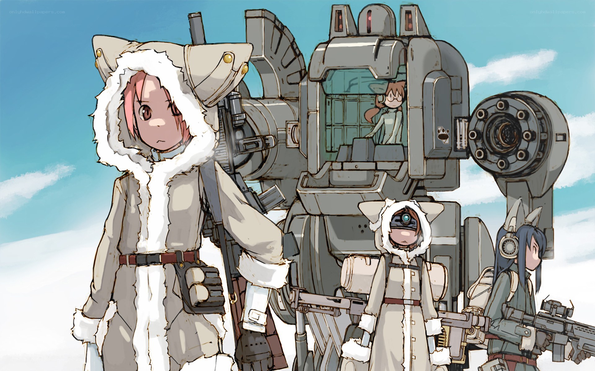 mech pilots in winter gear