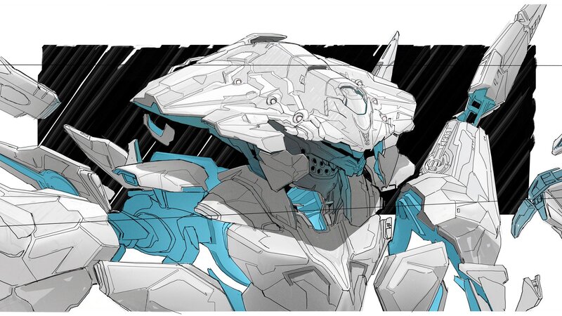 Mech Robot Design — White