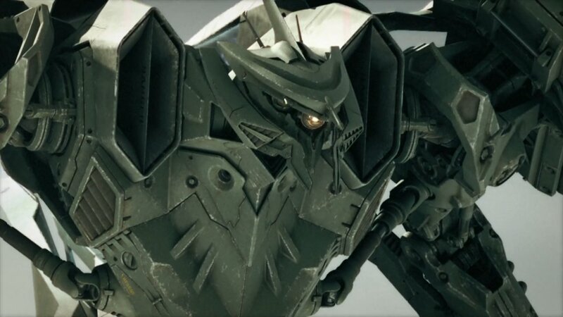 mech robot head close-up
