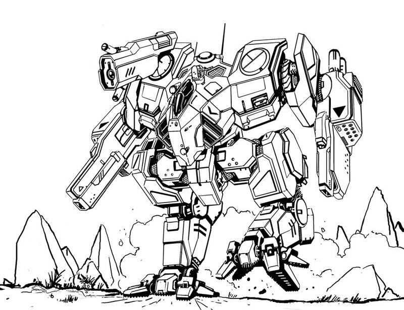 mech robot in desert