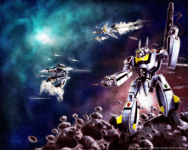 Mech Robot in Space — Blue