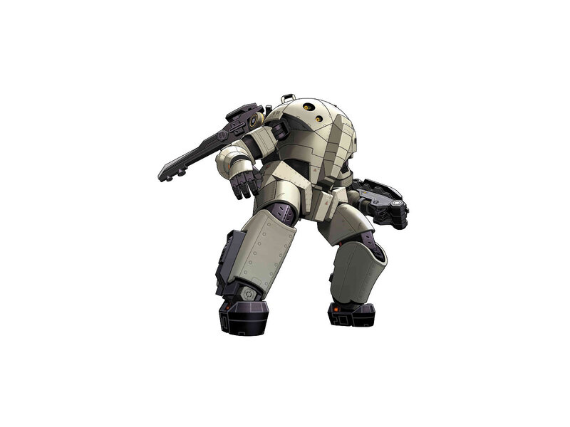 Mech Robot with Weapon — Gray