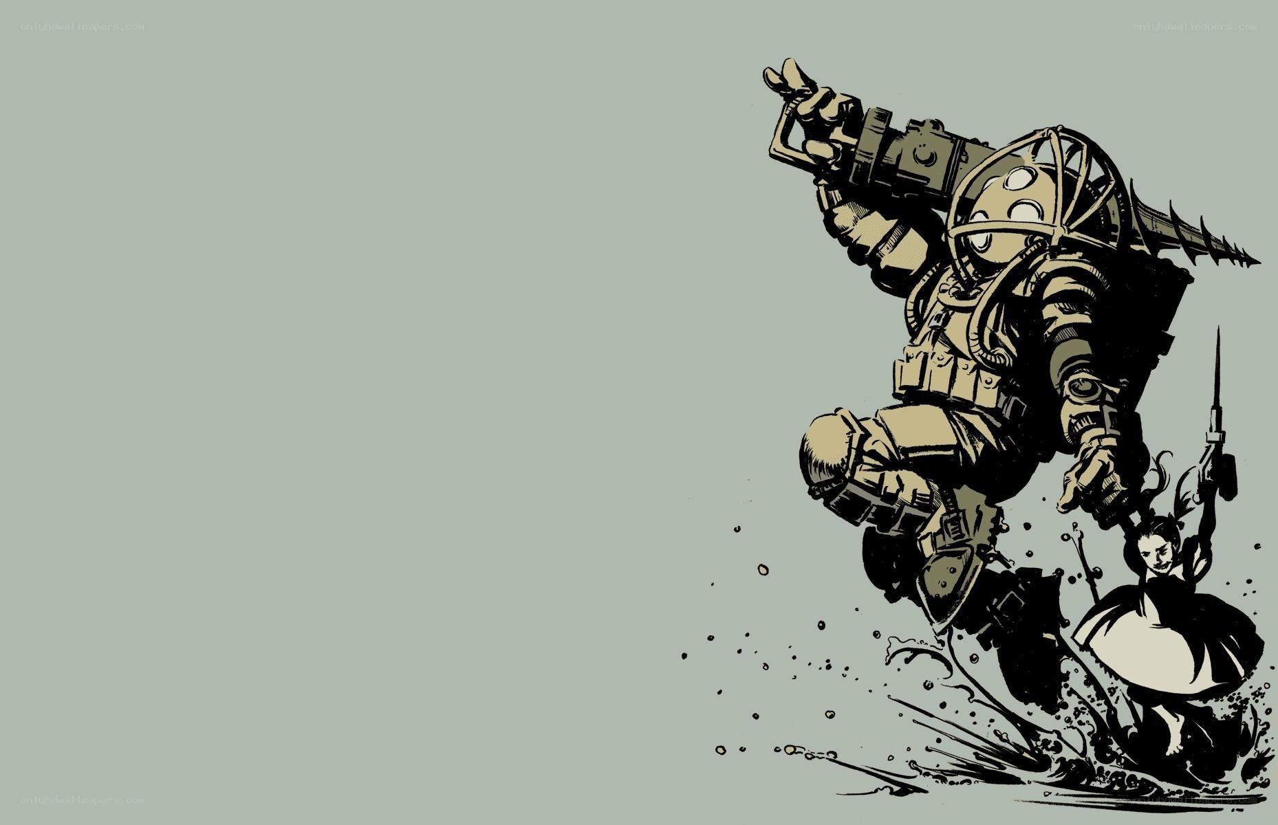 mech soldier with child