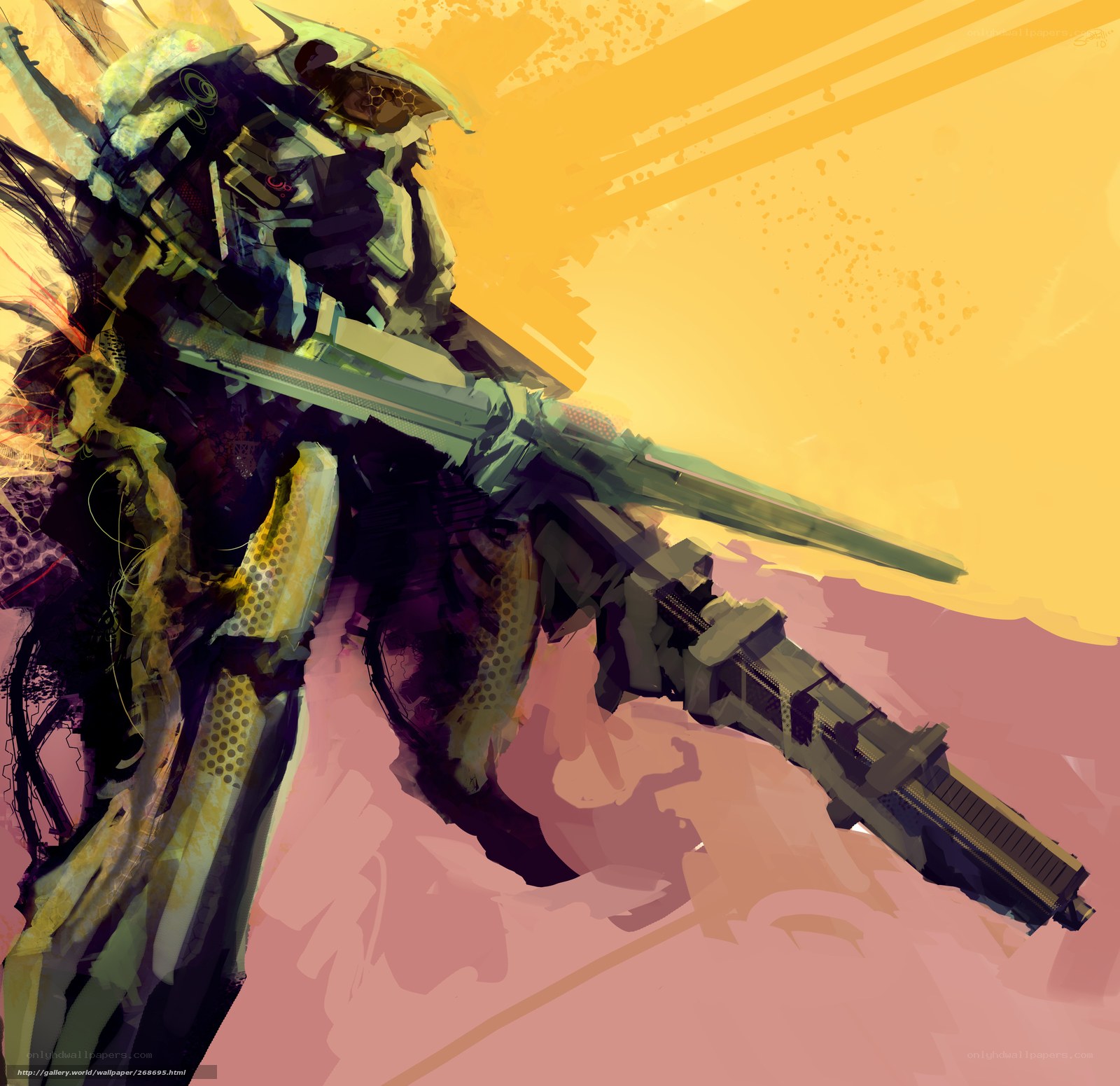 mech soldier with rifle
