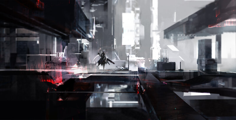 Mech-suit in City