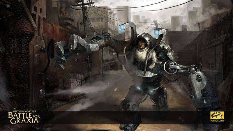 Mech Suit in Industrial City