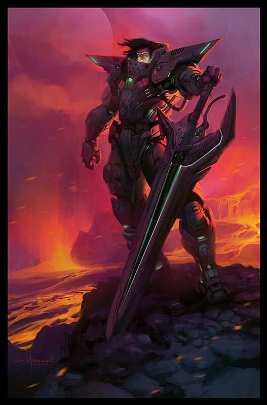 Mech-suit Warrior — Purple