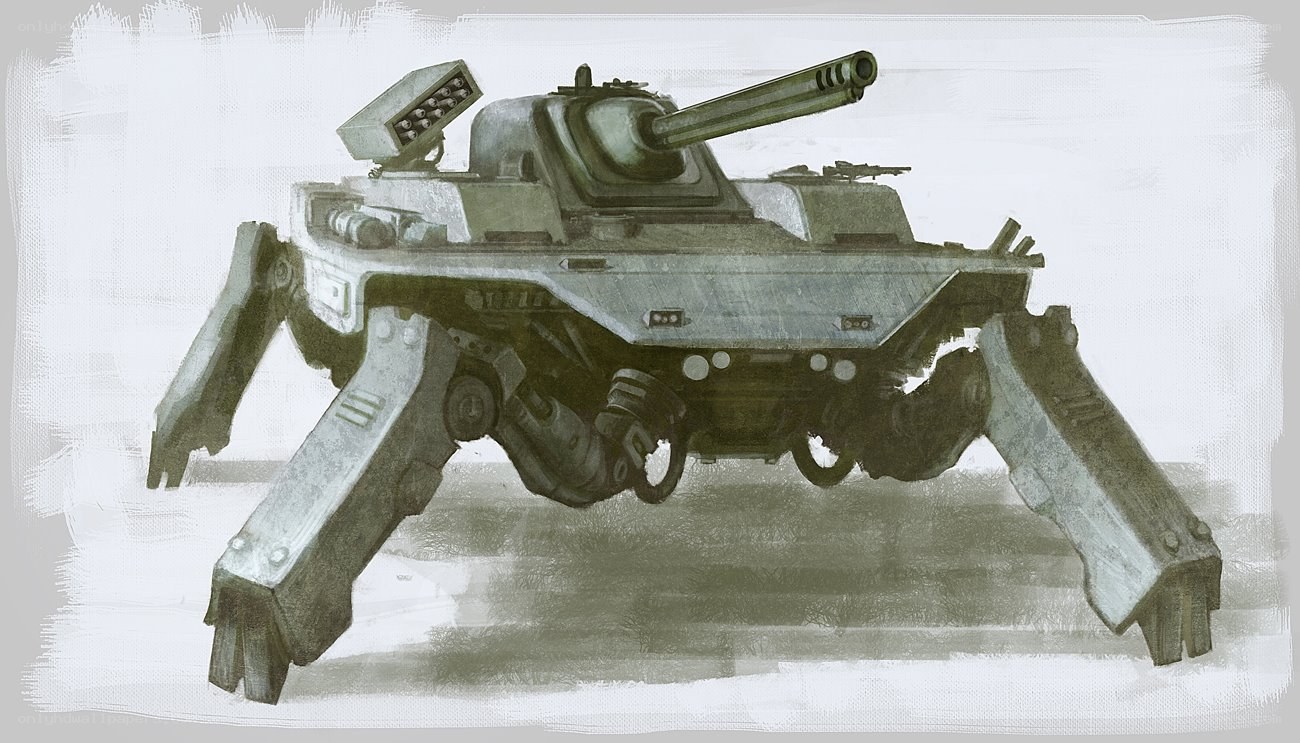 mech tank concept art