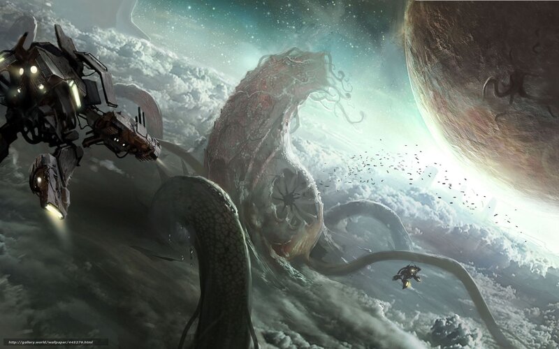Mech vs. Giant Space Octopus