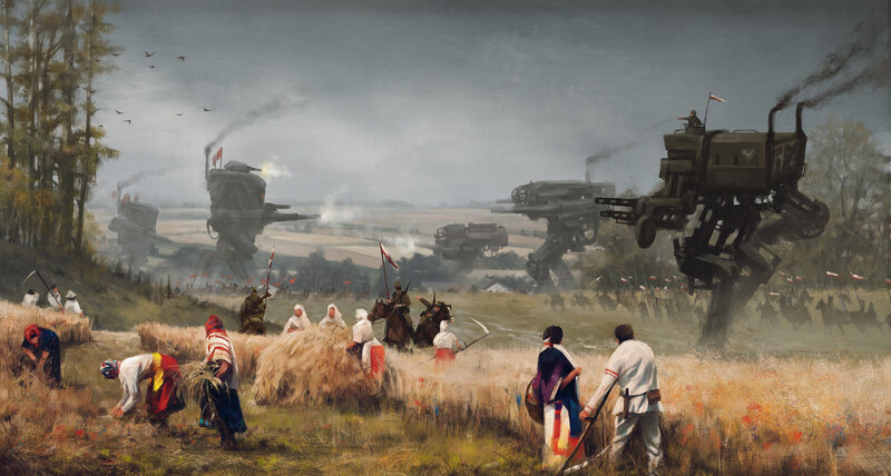 Mech Warfare in Field
