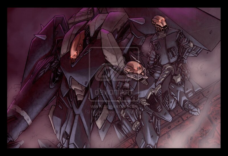 mech warriors in combat