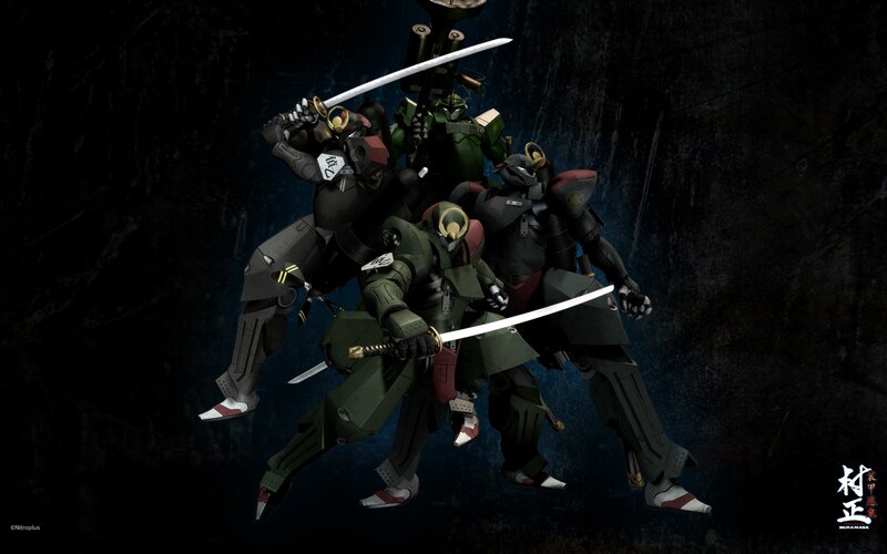 mech warriors in combat stance