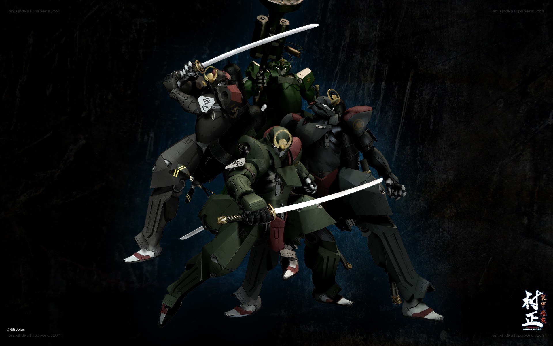 mech warriors in combat stance