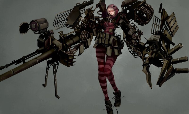mech-wearing anime girl