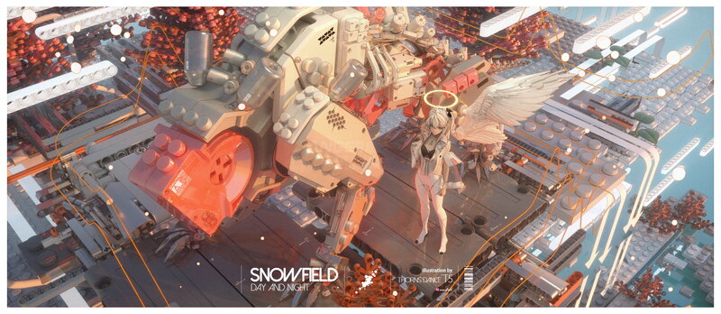 Mech with Angelic Figure