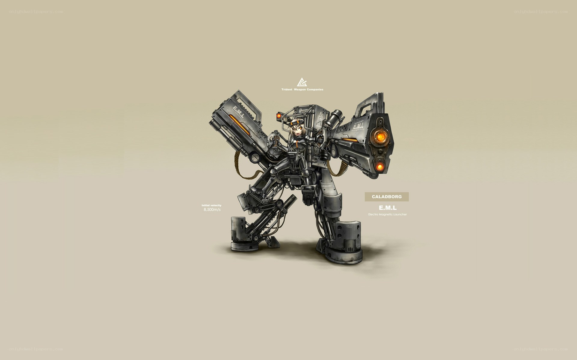 mech with dual cannons