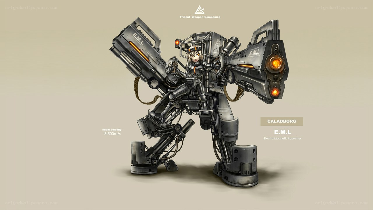 mech with dual cannons