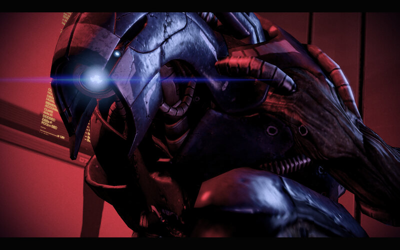 mech with glowing eye