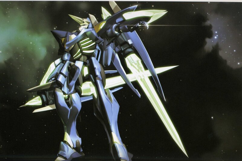 mech with glowing swords