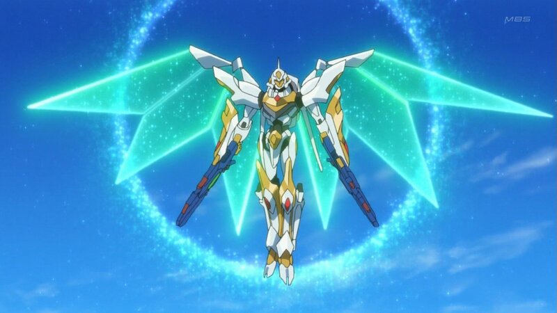 mech with glowing wings