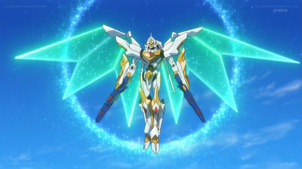 mech with glowing wings