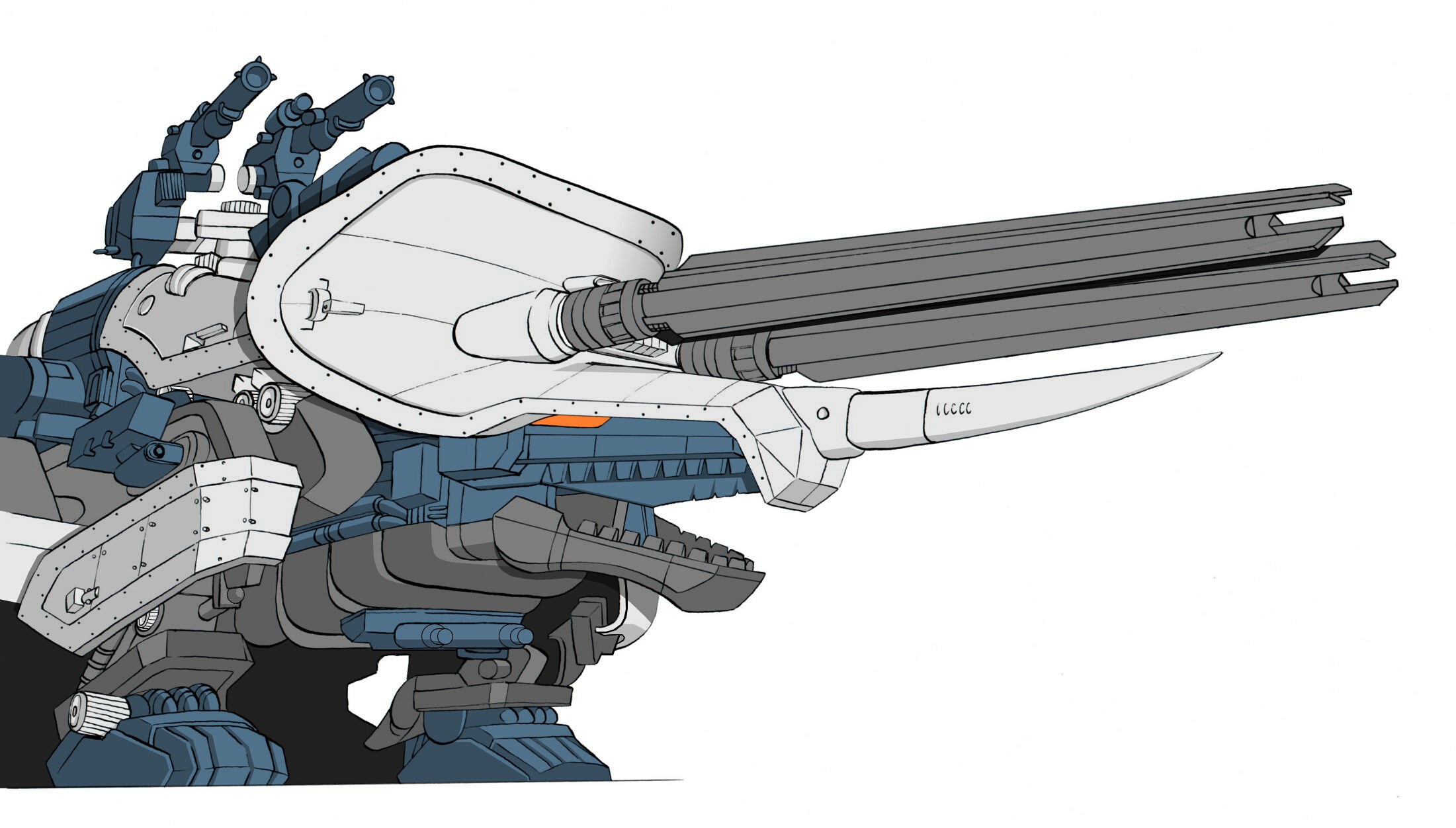 mech with large cannon