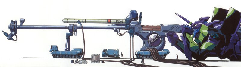 Mech with Large Cannon — Blue