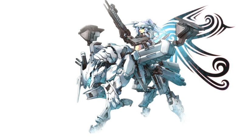 Mech with Pilot — White