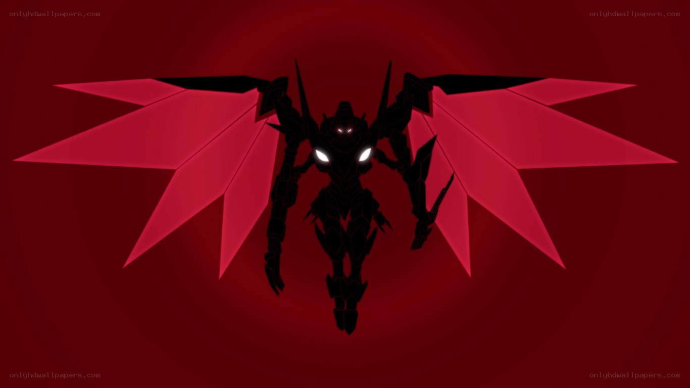 mech with red wings