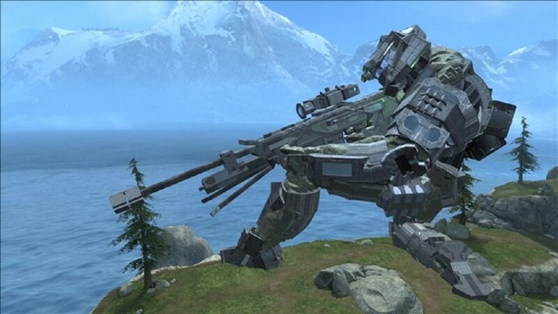 Mech with Sniper Rifle — Blue