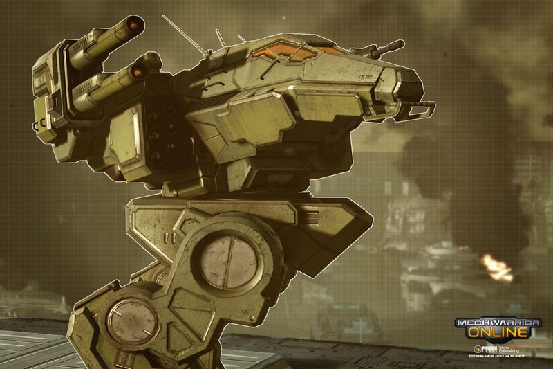 Mech with Twin Cannons — Brown